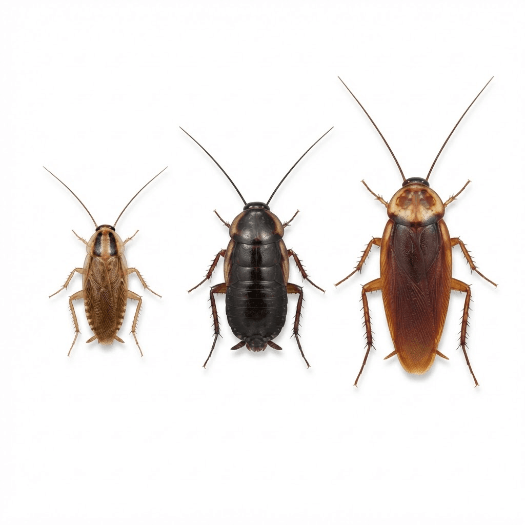 Planche naturaliste réaliste d’un cafard vu de dessus, style gravure entomologiste.